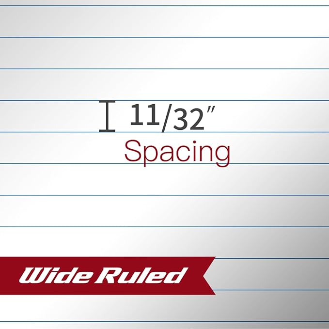 KAISA Legal Pads Letter Size Wide Ruled Writing Pads, 8.5x11 Legal Pad Note Pads 50 Sheets Per Pad,Ruled Paper Notepads, 20 lb Heavy Paper, Rigid Back, Veteran 2 Pads，BK-3098，Made In The USA