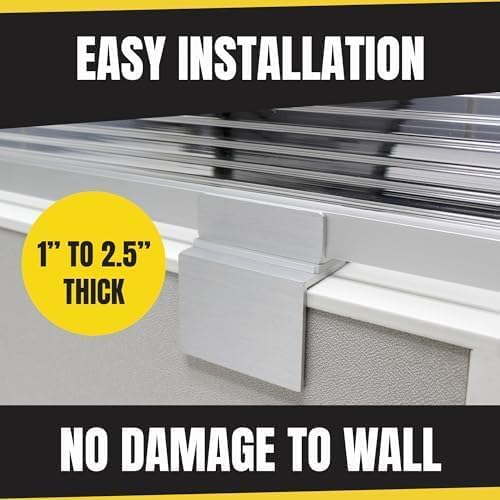 OBEX Screen Extender Polycarbonate Desk Privacy Panel & Divider for Office Cubicle, 12" x 48", Translucent