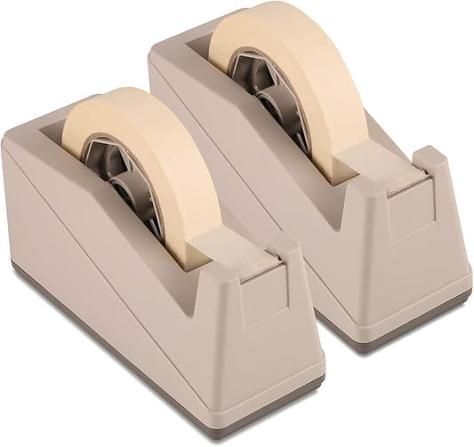 Lichamp 2-Pack Desktop Tape Dispenser Holder with 3-Inch Core - Organizer for Masking, Painters& Heat Transfer Tapes - Office & Craft Supplies Accessories