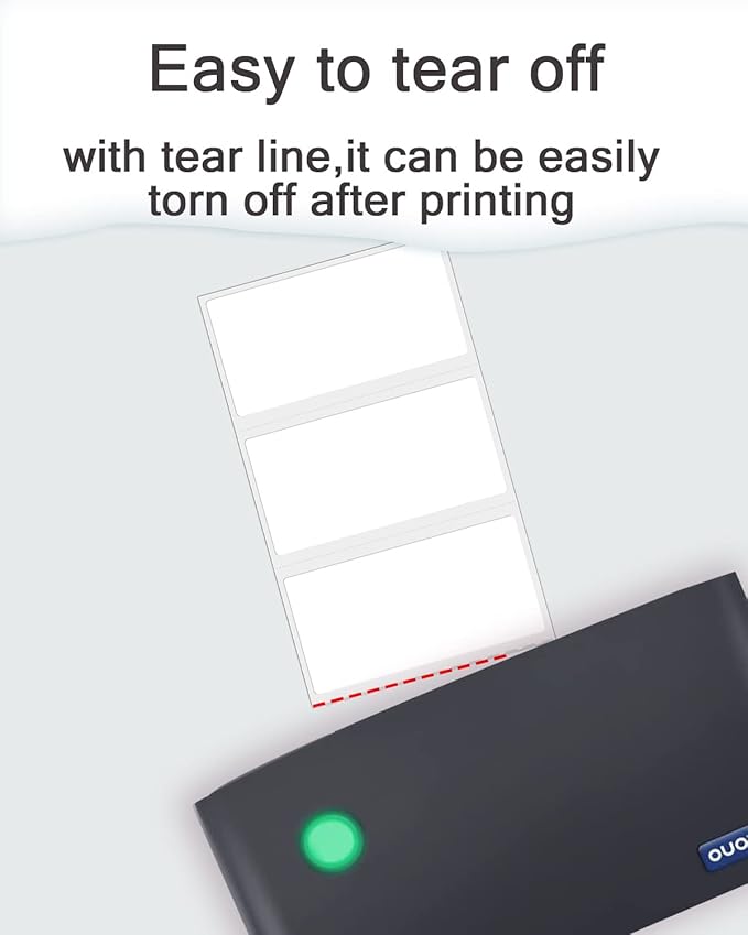 2.25 x 1.25 White Direct Thermal Labels, Self-Adhesive Address Shipping Barcode Thermal Stickers,Thermal Printer Labels Compatible with Rollo & Zebra & MUNBYN, 1000 Labels for Printer