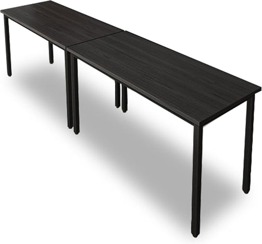 Bonzy Home Conference Tables 9ft Office Computer Desk for Meeting Room Study Writing Printer Podcast Table for 4-8 People Modern Black 2PCS 110.2"x23.6"x29.5"