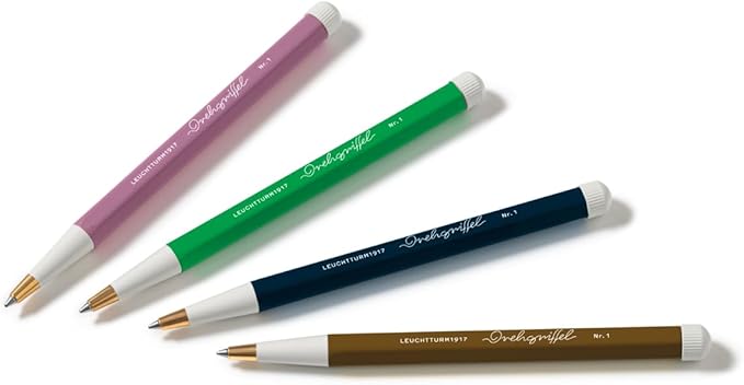 LEUCHTTURM1917 372218 No.1 Brass Aluminium Gel Pen with Black Ink Design Award-winning Deep Sea