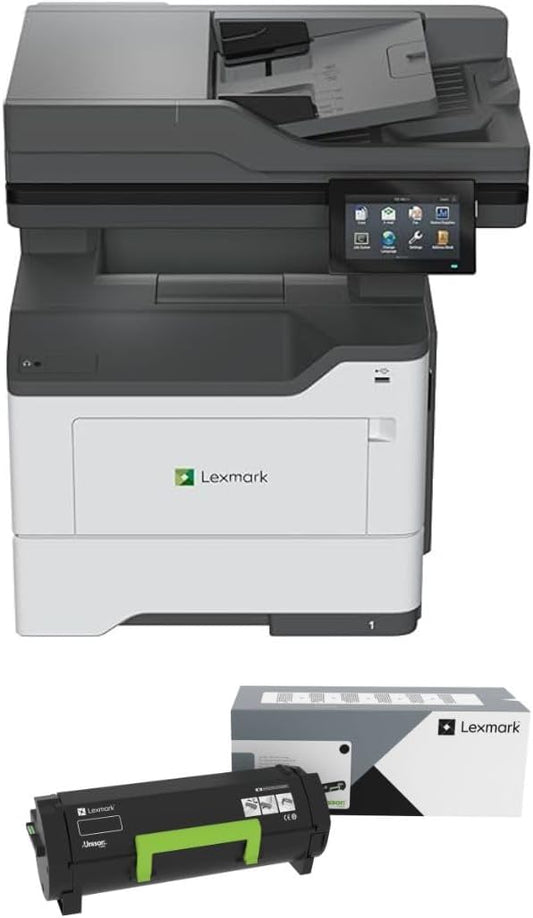 Lexmark MX532adwe Monochrome Laser All-in-One Printer, Duplex, 4.3-inch Color Touch Screen, Up to 46 ppm (38S0820) Bundle with 66S1000 Black 5K Yield Toner Cartridge