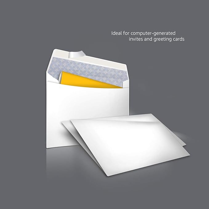 Amazon Basics Security Self-Seal Mailing Envelope, White, 6 3/4, 100-Pack