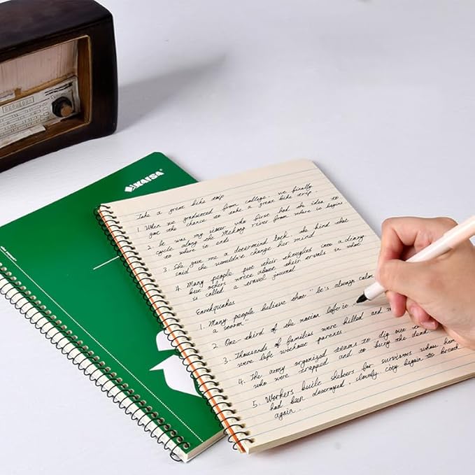 KAISA 70 Sheet 1-Subject Wirebound Notebook Spiral Notebooks, College Ruled 10.5x8 Spiral Notebooks For School Students Office, Pack of 6 Pads,S07001C