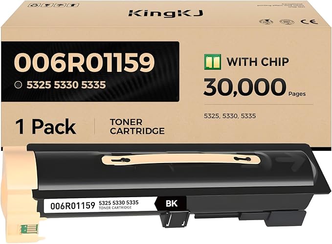 006R01159 High Capacity Toner Cartridge Black 1-Pack with chip Replacement for Xerox 5325 5330 5335 Toner Cartridges Compatible with Xerox WorkCentre 5325 5330 5335 Laser Printer Ink All-in-One Copier