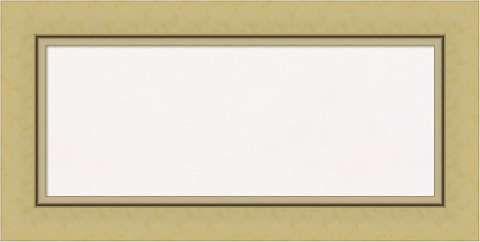 Amanti Art White Cork Board for Wall, 18x36 Vision Board with Gold Frame, Medium Corkboard Office Decor for Home Organization, Casual Corkboard Pinboard to Display Items for Home Organization in