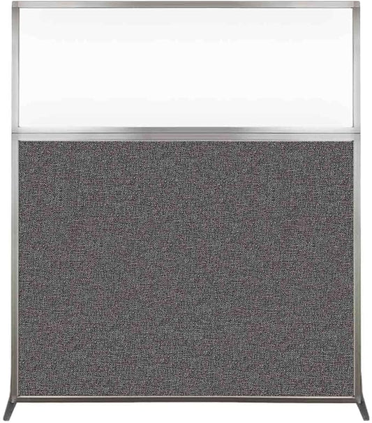 Versare Hush Screen Portable Room Divider | Workstation Wall Divider | Freestanding Privacy Hush Panels | Clear Windows | Fabric Office Divider Screen | Great for Room Separation