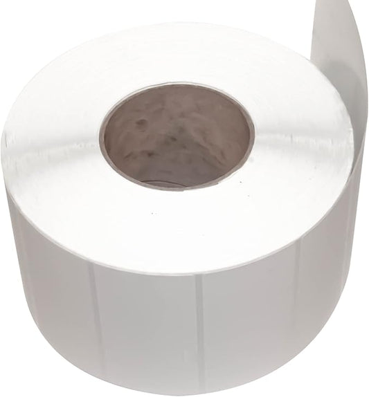 Compulabel 620460 Thermal Transfer Shipping Labels, 4 inch x 2 inch, White, Permanent Adhesive, Perforations Between Labels, 2900 Per Roll, 4 Rolls