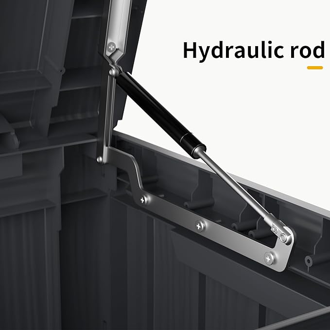 150 Gallon Outdoor Storage Box Patio Deck Box Waterproof, Resin Lockable Outside Large Storage Bin for Pool Cushion Furniture, Garden Tools UV-Resistant, Black