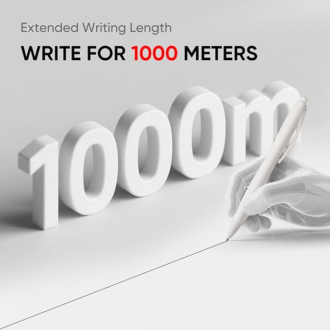 BallPoint Pens, 30 Pack (BLACK Ink),Bulk Pens, White Barrel,Click Pens for Office Home and School, Retractable Ballpoint Pens, Medium Point, 1.00MM (White)