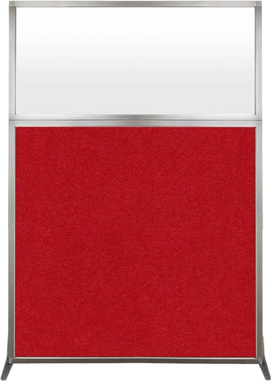 Versare Hush Screen Portable Room Divider | Workstation Wall Divider | Freestanding Privacy Hush Panels | Frosted Windows | Fabric Office Divider Screen | Great for Room Separation