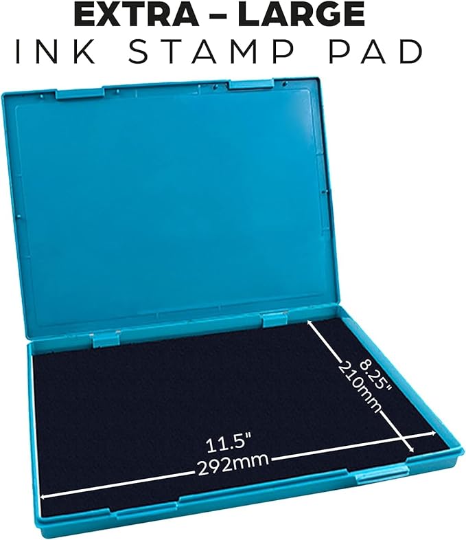 MaxMark Extra Large Brown Ink Stamp Pad - 8.25" x 11.5" - Industrial Felt Pad - Brown Color