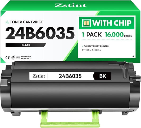 24B6035 Toner Cartridge Black with chip High Yield 1-Pack Replacement for Lexmark 24B6035 Toner Cartridges Compatible for Lexmark M1145 XM1145 Laser Printer Ink All-in-One Copier (16,000 Pages)