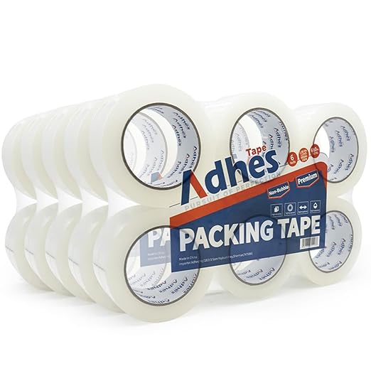 ADHES Heavy Duty Packing Tape, 30 Rolls, 1.88 Inch x 55 Yards, 2 mil Shipping Tape Refills, Packaging Tape, Box Tape for Moving, Shipping, Mailing and Sealing