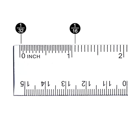 2 Pack Plastic Ruler Straight Ruler Plastic Measuring Tool for Student School Office (Clear, 6 Inch)