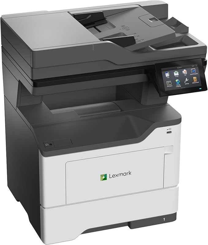 LEXMARK MX532adwe Monochrome Laser Printer, Integrated Duplex, Energy Star, 4.3-inch Color Touch Screen, Print Speed: Up to 46 ppm, Recommended Monthly Page Volume: 2,000-15,000 Pages(38S0820)