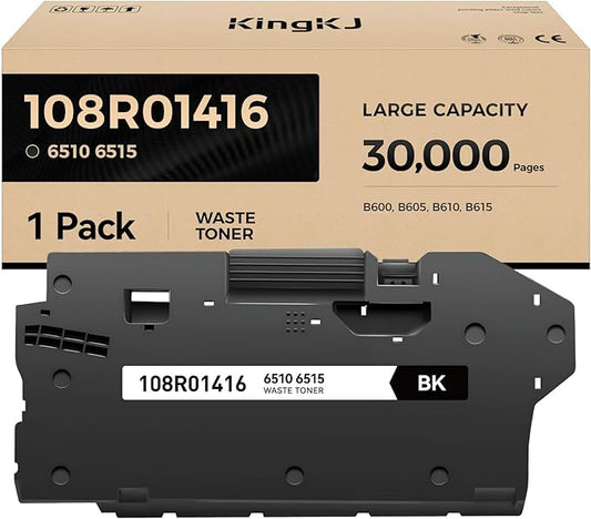 108R01416 Waste Toner Box Container 1-Pack Replacement for Xerox Phaser 6510 WorkCentre 6515 VersaLink C500 C505 C600 C605 Compatible with Dell H625cdw H825cdw S2825cdn Laser Printer Waste Cartridge