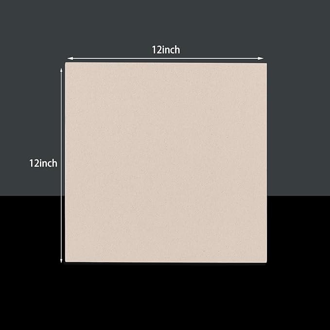 25 Pcs Book Board, Binder Board, Cover Board, Heavy Duty Chipboard for Book Binding, DIY Cardboard (Gray, 12 x 12 Inch 80PT)