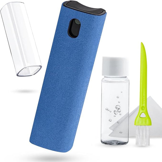 Screen Cleaner Touchscreen Mist Spray, walrfid Cleaning Kit for Electronic Smart Phone TV, Laptop, Tablet, PC, Computer LCD Flat Screens, Eyeglasses, Compatible with iPhone iPad MacBook Pro - DarkBlue