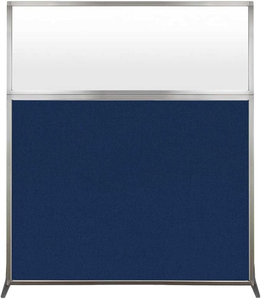 Versare Hush Screen Portable Room Divider | Workstation Wall Divider | Freestanding Privacy Hush Panels | Frosted Windows | Fabric Office Divider Screen | Great for Room Separation
