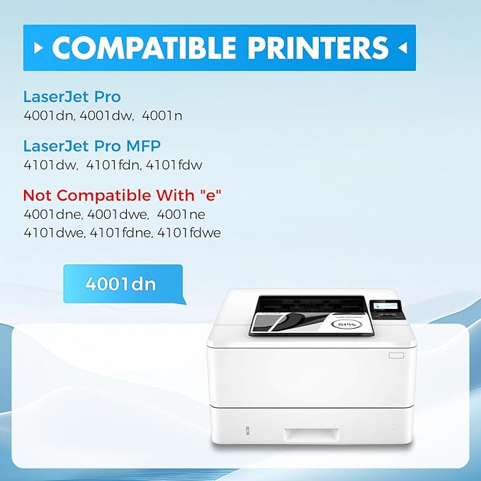 148X Black Toner Cartridge High Yield with chip 2-Pack Replacement for HP 148X W1480X 148A W1480A Compatible with HP LaserJet Pro MFP 4101dw 4101fdn 4101fdw 4001dn 4001dw 4001n Printer Ink 4001 4101 e