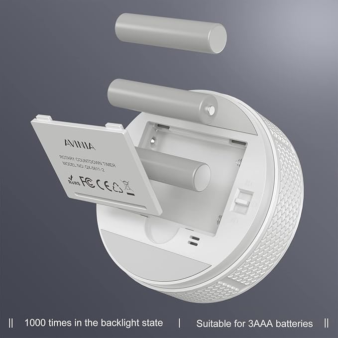 AVINIA Digital Kitchen Timers, Visual timers Large LED Display Magnetic Countdown Countup Timer for Classroom Cooking Fitness Baking Studying Teaching, Easy for Kids and Seniors White