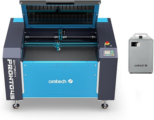 OMTech Pronto 100W CO2 Laser Engraver & Cutter with Water Chiller – 40"x24" Workspace, 1,000mm/s Speed, Autofocus, 2-Way Pass, Air Assist, for Wood, Acrylic & More