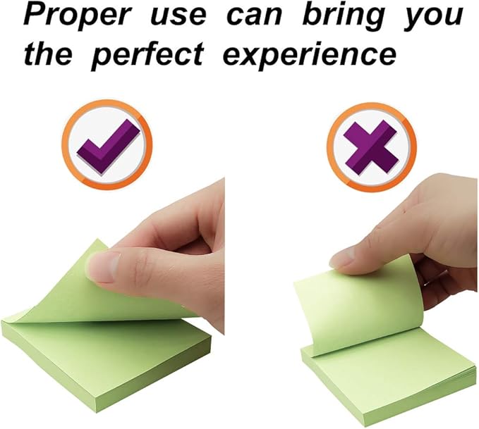 Sticky Notes 3x3, Self-Stick Notes, 16 Pads, 100 Sheets/Pad, Assorted Colors Stickies, Easy to Post Notes for Study, Works, Daily Life (16)