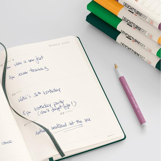 LEUCHTTURM1917 - Weekly Planner Hardcover Medium (A5), 18-month, Jul. 2025 - Dec. 2026, English, Rising Sun