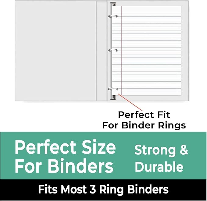 Loose Leaf Paper Bulk, 3600 Sheets, 24 Pack, College Ruled Sheets, 8 x 10.5", 150 Sheets/Pack, 3 Hole Punch, Bulk Notebook Paper, Filler Sheets, Fits Standard Binders, Fights Ink Bleed, White
