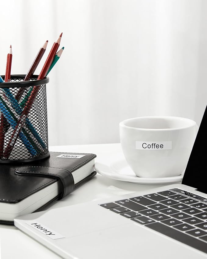 5-Pack TZe-221 Tape 9mm 0.35 Laminated White Compatible for Brother P Touch Label Tape TZe221 TZ-221 Work with Ptouch PT-D210 PT-D220 PT-H103W PT-1890 PT-D600 PT-D410 Label Maker, 3/8 Inch x 26.2 Ft