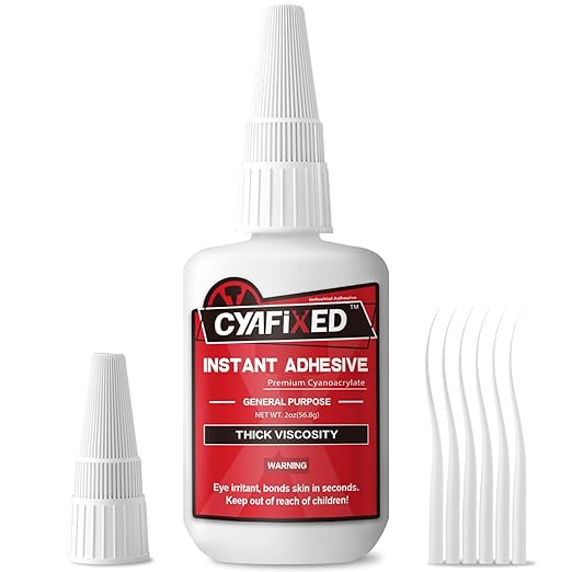 Super Glue Liquid, Instant Clear Cyanoacrylate Thick Viscosity Adhesive, Food Safe CA Glue for Shoe Sole Repair Leather Ceramic Plastic Glass Metal Wood Aquarium Porcelain Rubber Pottery Model Craft