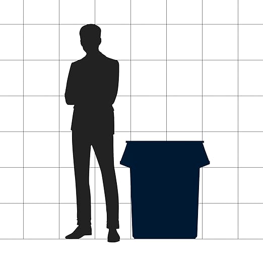 55 Gallon Red Round Commercial Trash Can