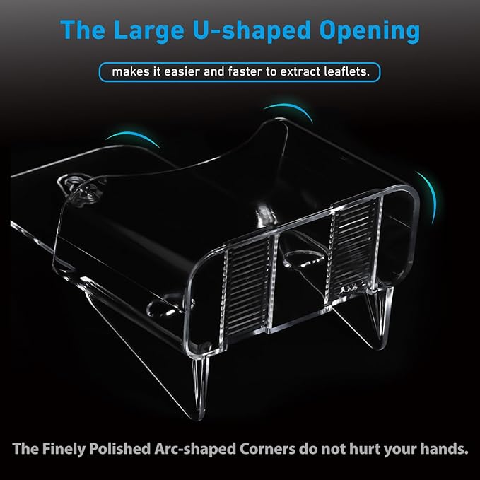 Acrylic Brochure Holder 4x9 Inches Slant Back Design, Clear Display Stand, Plastic Table Stand Sign Holder,Pamphlet Holder Flyer Holder, Acrylic Display Stand, Acrylic Table Signs Plastic Paper Holder for Office, Home, Store, 2 Pack