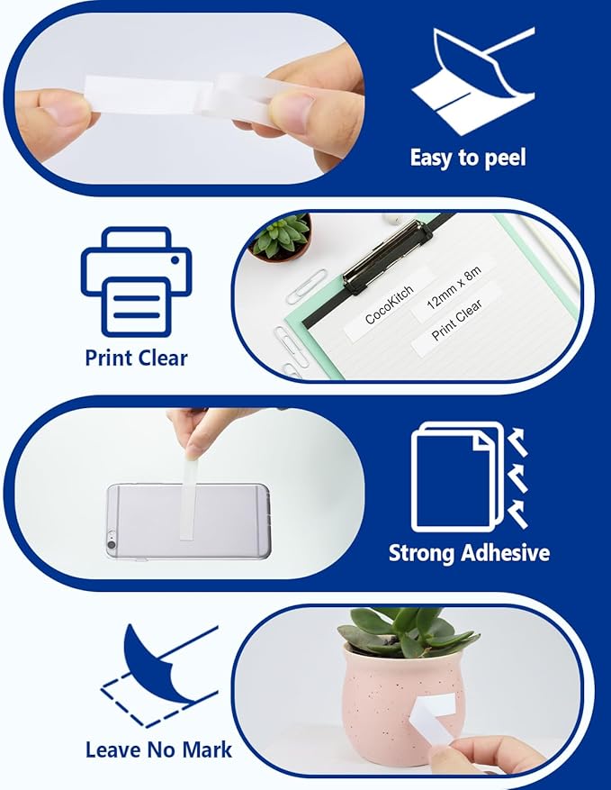 5-Pack TZe-251 TZ Tape 24mm 0.94 Laminated White Compatible for Brother P Touch Label Tape TZe 251 TZe251 TZ-251 for Ptouch PT-D600 PT-D610BT PT-D600VP PT-P710BT PT-P700 Label Maker, 1 Inch x 26.2 Ft