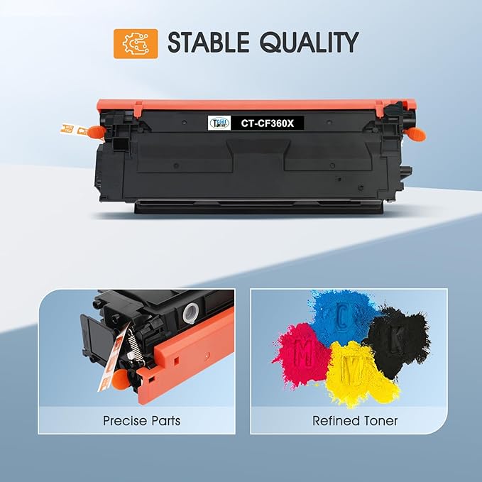 508X 508A Toner Cartridge Set 4-Pack High Yield Replacement for HP 508A 508X M553 Toner Laserjet Enterprise M553 M552 553 MFP M577 CF360X CF361X CF362X CF363X (New Version, Black Cyan Magenta Yellow)