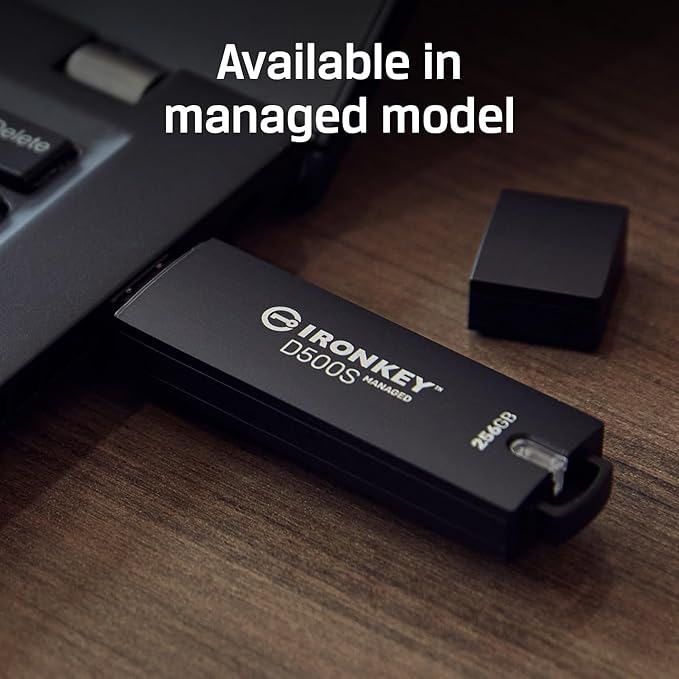 Kingston Ironkey D500S 64GB Encrypted Flash Drive | Dual Hidden Partition | FIPS 140-3 Level 3 | XTS-AES 256-bit | BadUSB and Brute Force Protection | Multi-Pin Option | IKD500S/64GB