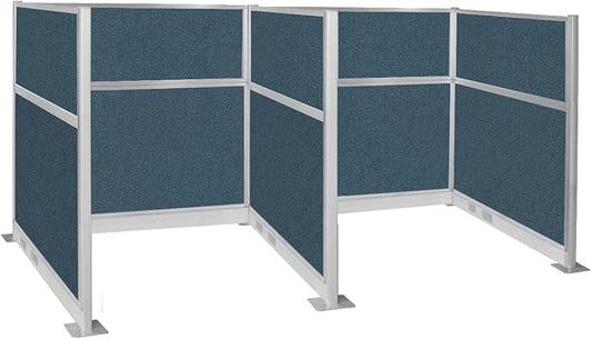 Versare Pre-Configured Hush Panel Electric Cubicle | Workstation Divider Walls | Cubicle Privacy Panels | Office Partition Walls