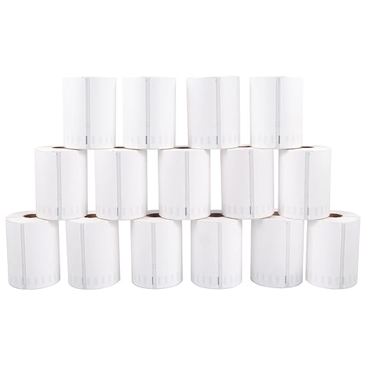 L LIKED 3300 PCS 4"x 6" Direct Thermal Labels White Perforated Shipping Label, Compatible with DYMO 4XL 1744907,Zebra, Rollo, Jadens, Nelko, 220 Labels per Roll, 15 Rolls