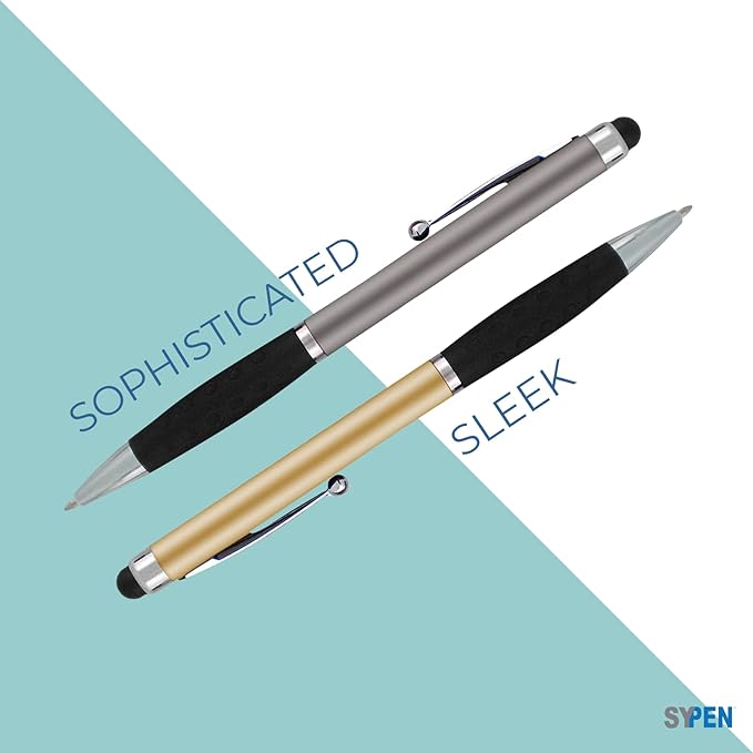 Personalized Pens With your Custom Logo or Text-300 Pack Bulk-for Businesses, Parties, and Events, 2 in 1 Ballpoint Pen & Stylus for Touchscreen Devices, Light Assorted Barrels, Black Ink