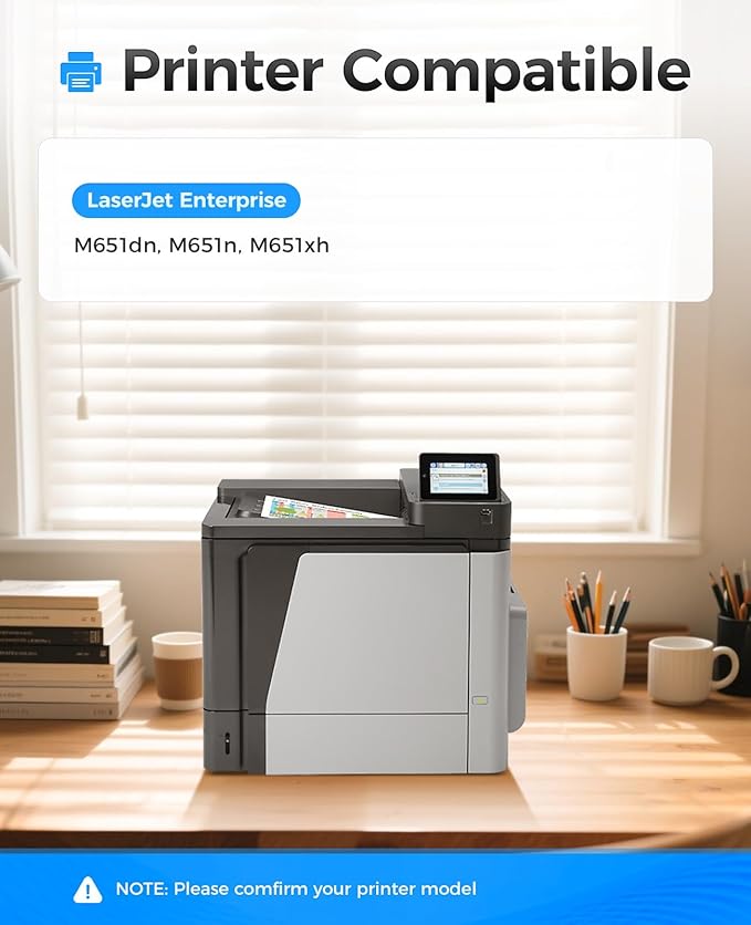 654X 654A Toner Cartridge Set 4-Pack High Yield Replacement for HP 654X 654A CF330X CF331A CF332A CF333A Compatible with HP Color LaserJet Enterprise M651dn M651n M651xh Printers Ink Black Cyan Yellow