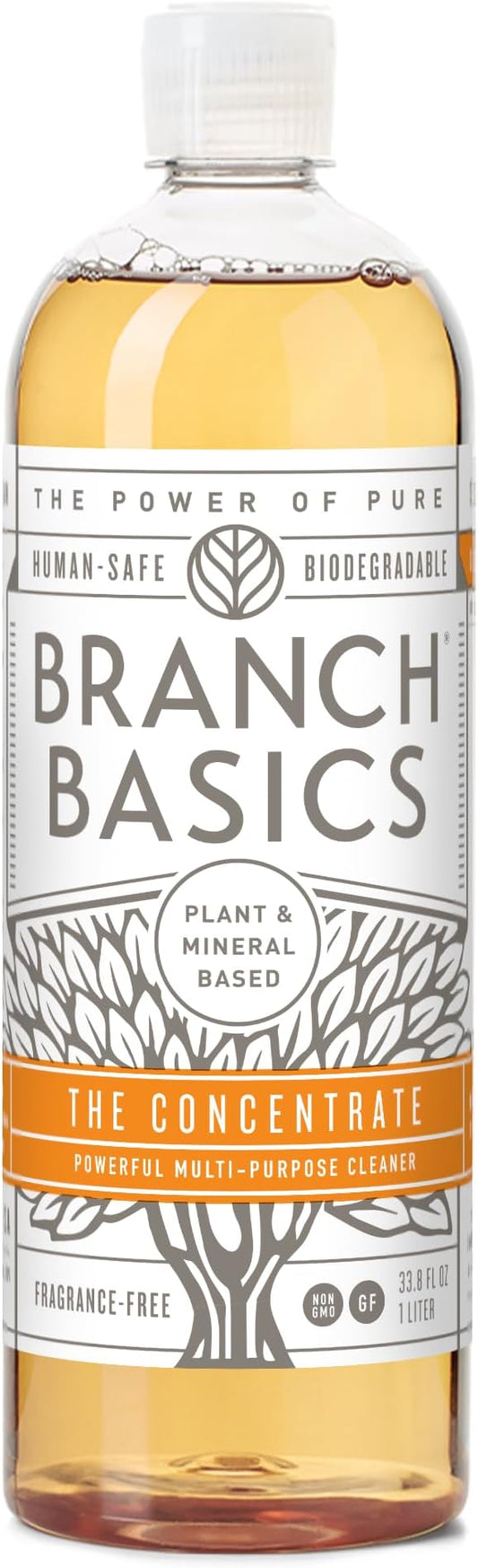 Branch Basics Concentrate REFILL- Multi-surface All Purpose Cleaner Concentrate - Laundry, Kitchen, and Bathroom Cleaner (33.8 Oz) Fragrance-Free