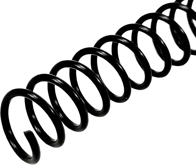 Rayson 1-1/8" Plastic Spiral Binding Coil, 240 Sheets Capacity, 4:1 Pitch 28.6mm Black Coil Binding Spines for Business and Educational Purposes, 50 Pack