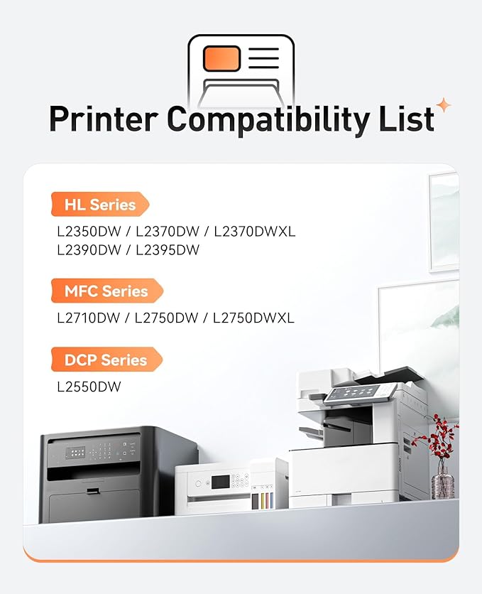 TN760 Toner Cartridge 2-Pack High Yield with Chip Replacement for Brother TN-760 TN-730 Toner Compatible with MFC-L2710DW L2750DW HL-L2350DW L2370DW HL-L2395DW L2390DW DCP-L2550DW MFC-L2690DW Printer