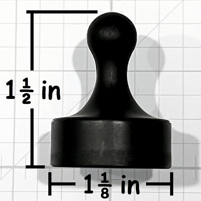 GLASSBOARD STUDIO Powerful Neodymium Magnets, Pawn-Shaped - Strong Fridge/Refrigerator and Whiteboard Magnet, Ideal for Office, Kitchen, Crafts - Rare Earth, Heavy Duty (2, Juicy Peach)
