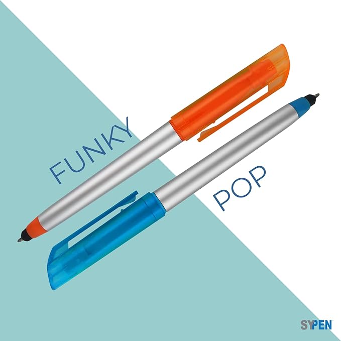 Personalized Pens with Highlighter and Stylus -250 Pack Bulk-Free Imprint - 3 In Highlighter, Ballpoint Pen, and Stylus Combo- add Custom Business Name, Logo or Gift Message- Pink