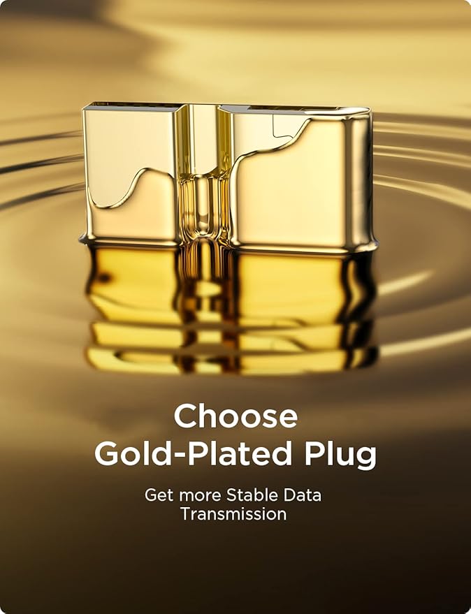 AINOPE Hard Drive Cable, Sturdy Nylon Braided External Hard Drive Cable 10Gbps Micro B to USB A/C Compatible with Seagate WD Toshiba Westgate, MacBook Air M2 Pro, Camera, 3.3FT/1m