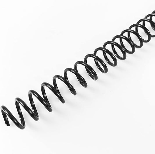 Binditek 50 Pack Plastic Spiral Binding Coils, 10mm(3/8"), 75 Sheet Capacity, 4:1 Pitch, Black, 48Loops, for Letter Size, for Students and Coworkers