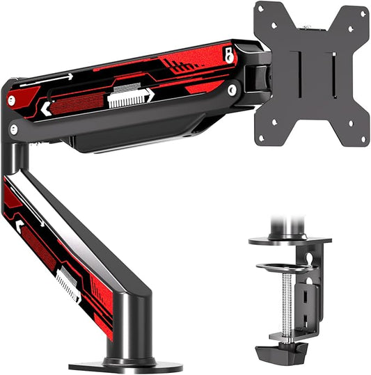 Suptek Monitor Mount Gas Spring Arm Desk Mount Stand - Fully Adjustable, Fits 32 inch Monitors, Weight Capacity up to 22 lbs (MD8WR)